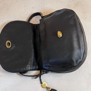 Waterlily leather shoulder bag